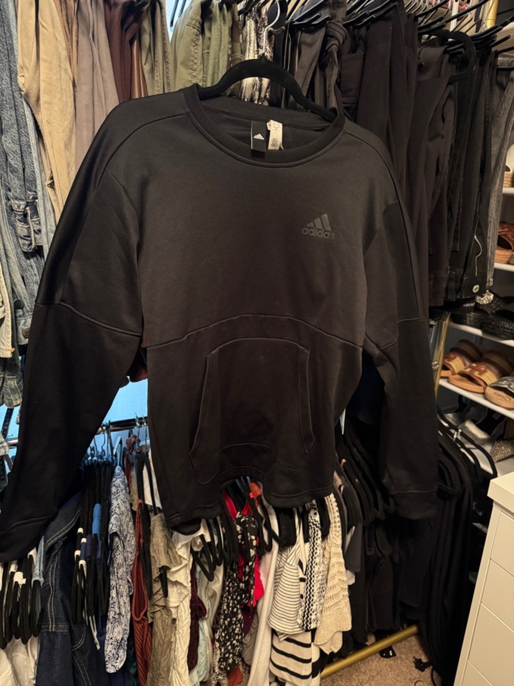 Adidas Men's or women’s Black Crewneck Sweatshirt